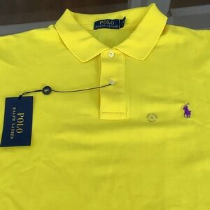 Polo by Ralph Lauren Bright Yellow Polo with Purple Logo